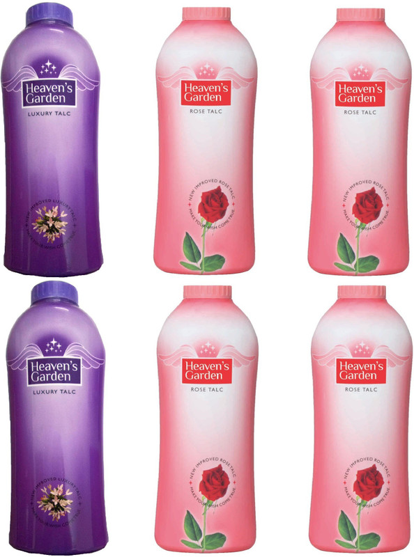 HEAVEN'S GARDEN LUXURY TALC 300 GM+ROSE TALC 100 GM(300 g)