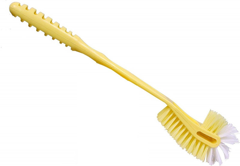 fpr Heavy Duty Long Handle Double Side Bristles Toilet Cleaning Brush(Multicolor)