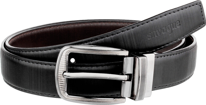 snvogue Men Evening, Party, Formal, Casual Brown, Black Artificial Leather Reversible Belt