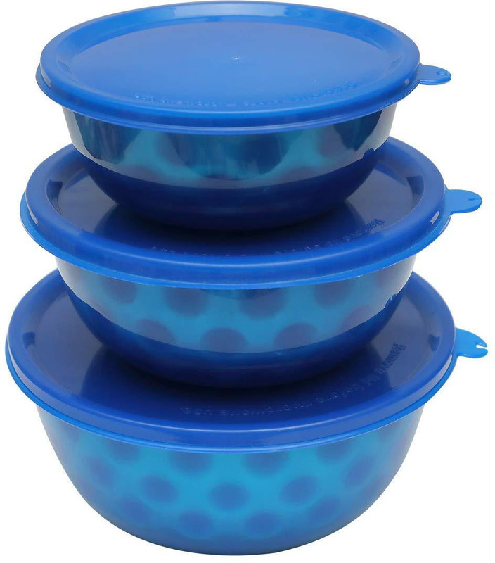 kinship india KIN00013 Plastic, Stainless Steel Bowl Set(Blue, Pack of 3)