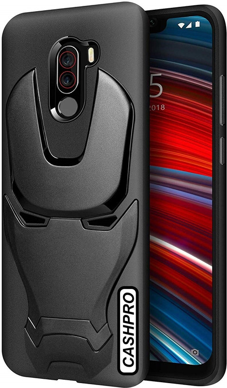 cashpro Back Cover for POCO F1(black, Shock Proof, Silicon)