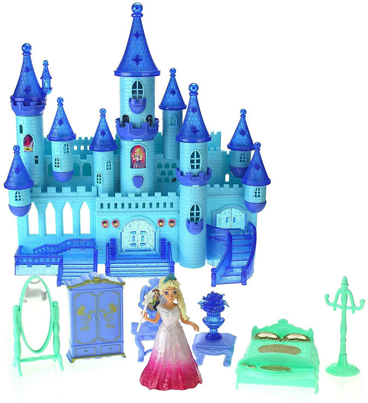 buy2best HIGH QUALITY MY DREAM MY BEAUTY BATTERY OPERATED TOY CASTLE DOLLHOUSE WITH LIGHT UP EFFECTS, MUSIC, DOLL PRINCESS FIGURE, FURNITURE, & ACCESSORIES FOR ALL KIDS(Multicolor)