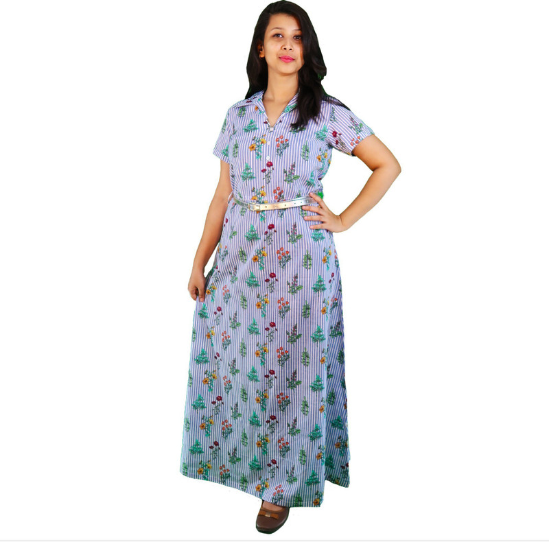 amour 316 Women Maxi Blue Dress