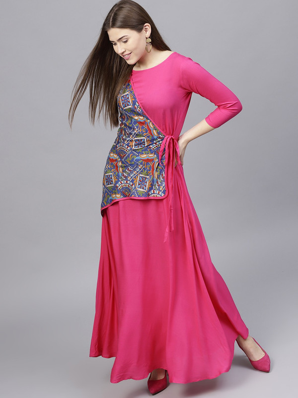 athena women's maxi pink dress
