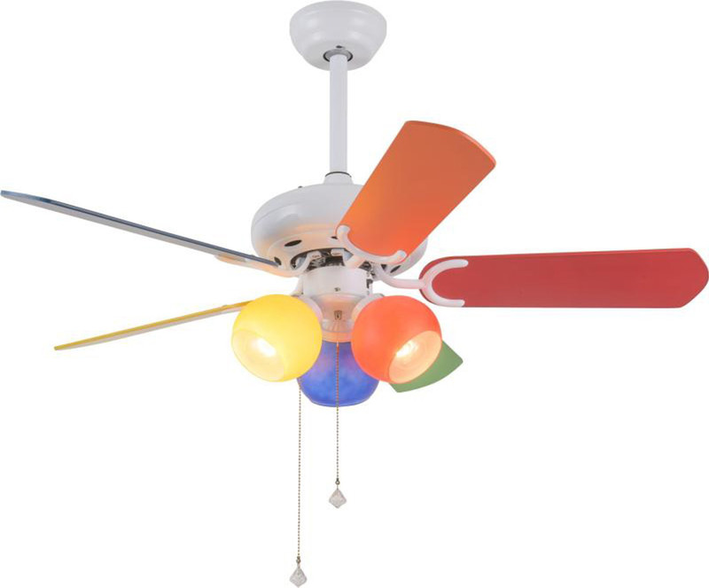 HANS LIGHTING ESC 004D3 1300 mm 5 Blade Ceiling Fan(RED,BLUE,Yellow,Green,Orange, Pack of 1)