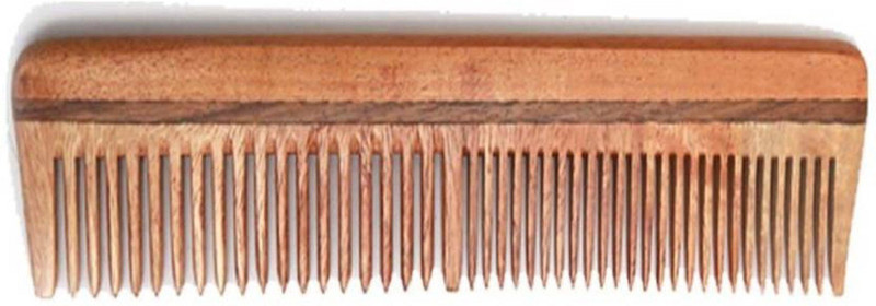 gulzar Neem Wood Wide Tooth Comb, (Light Brown, BNWCOMB) Hair Accessory Set(Brown)