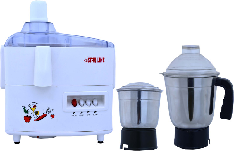 STARLINE JMG19H18 450 W Juicer Mixer Grinder(White, 2 Jars)