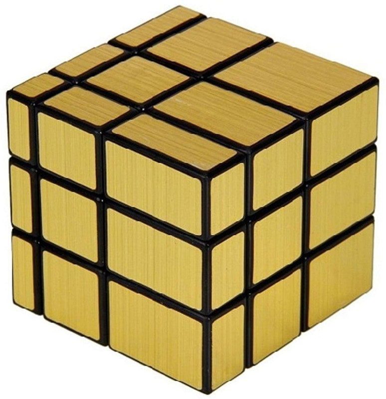 oongly Golden Magic Mirror Cube | High Speed Magic Cube Gold | Durable Puzzle Toy For Kids Smooth turning & rotations(1 Pieces)