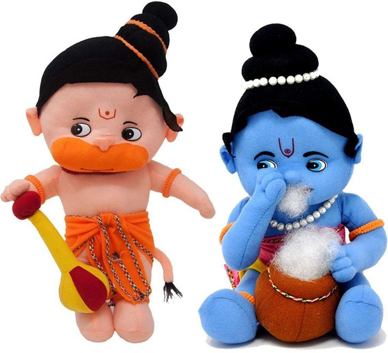 prachi toys Lord Baal Hanuman, Krishna Hindu Idol Combo Soft Plush Toy- 34cm  - 34 cm(Multicolor)