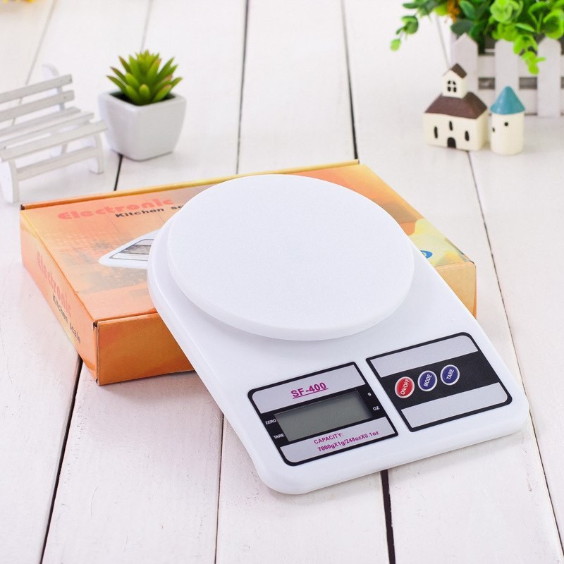 Khargadham Weighing Machine For Kitchen With LED Light, Digital Electronic Weight Scale 10 Kg SF400 Multipurpose Personal Use Health Home Gym Weighing Scale(White)