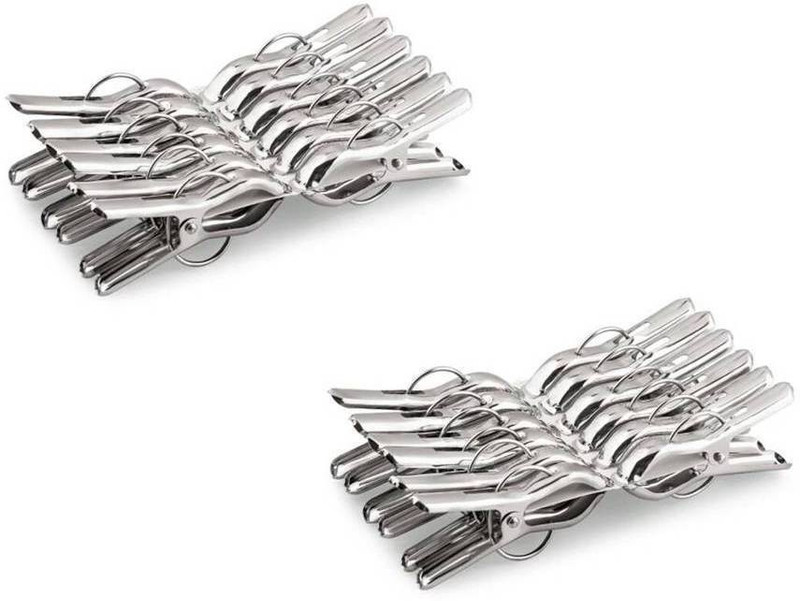 jatin I20 pack of 2 Medium Stainless Steel Cloth Clips(Set of 24, Steel)
