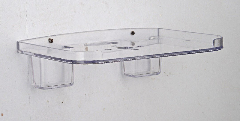 eoan international SET TOP BOX HOLDER-CLEAR Plastic Wall Shelf(Number of Shelves - 0, Clear)