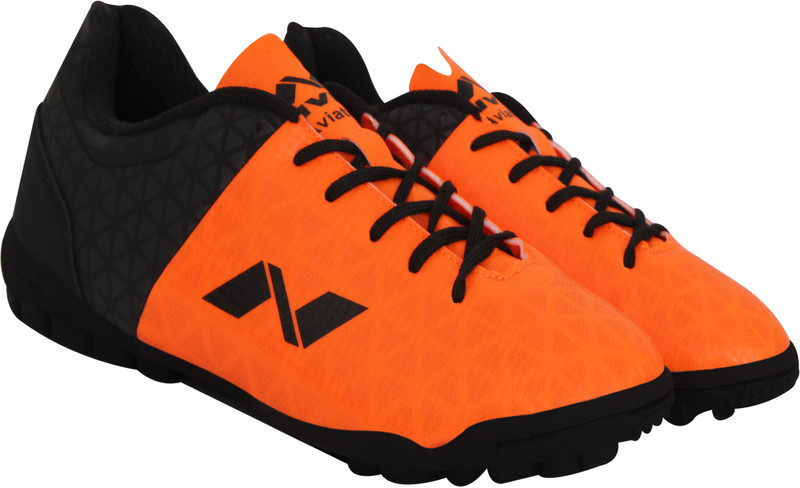 nivia aviator football shoes black orange