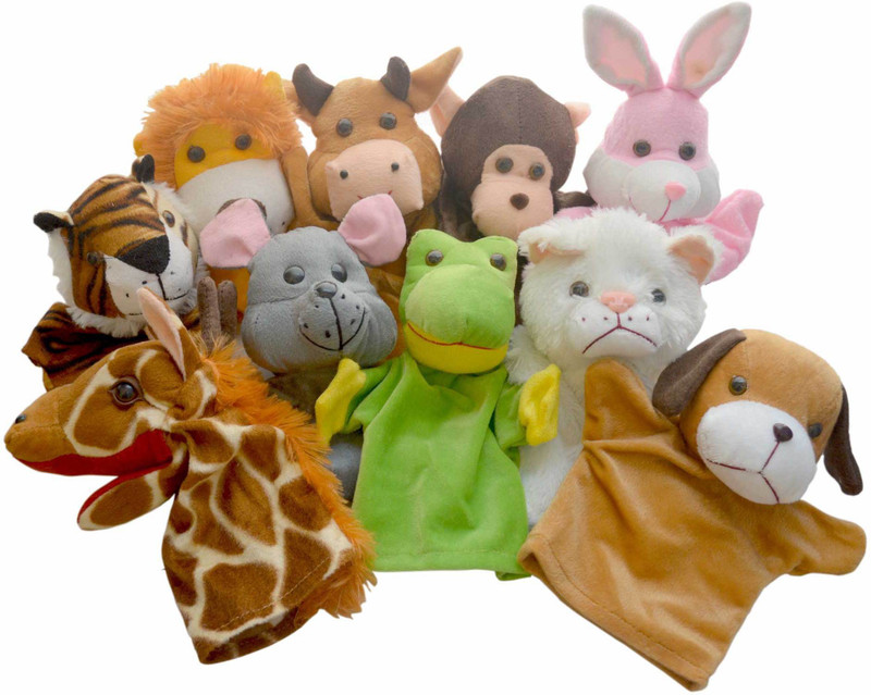 cuddly toys Animal Hand Puppets Set of 10pcs for Kids Hand Puppets(Pack of 10)