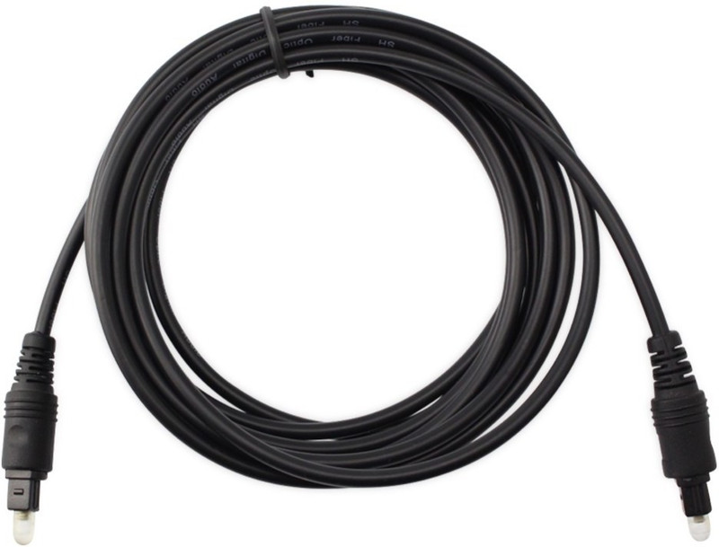 DazzelOn TV-out Cable 5 Meter Toslink Digital Fiber Optical Audio Cable(Black, For BluRay, 5)