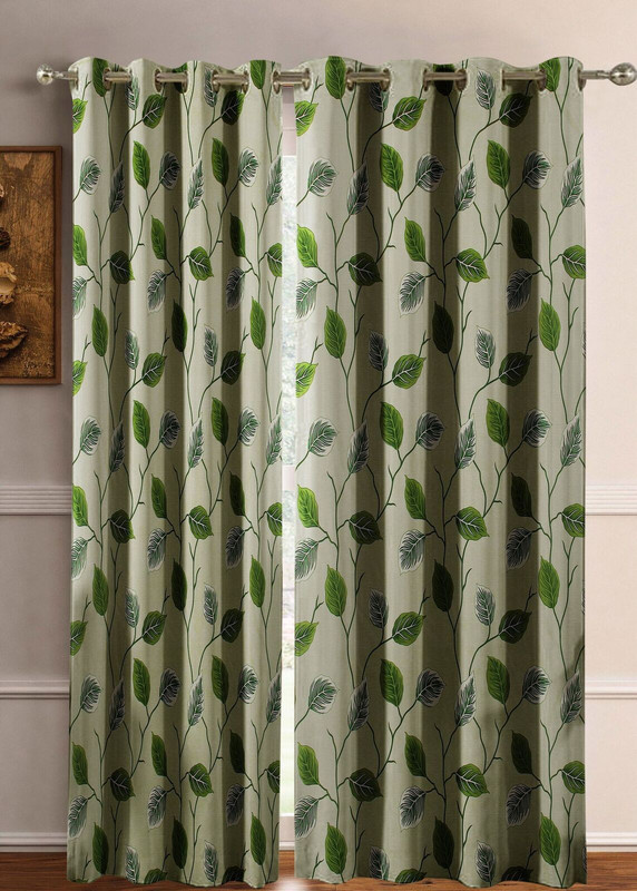 Flipkart SmartBuy 214 cm (7 ft) Polyester Door Curtain (Pack Of 2)(Printed, Multicolor)