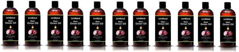 lumiglo premium nourishing onion hair oil with natural onion extract intensive hair fall dandruff treatment pack of ten (100 ml) SPECIAL EDITION Hair Oil(1000 ml)
