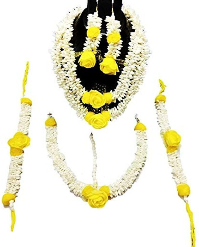 sanjis Plastic Jewel Set(Yellow, White)