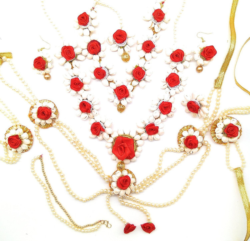 sanvatsar Fabric Jewel Set(Multicolor)