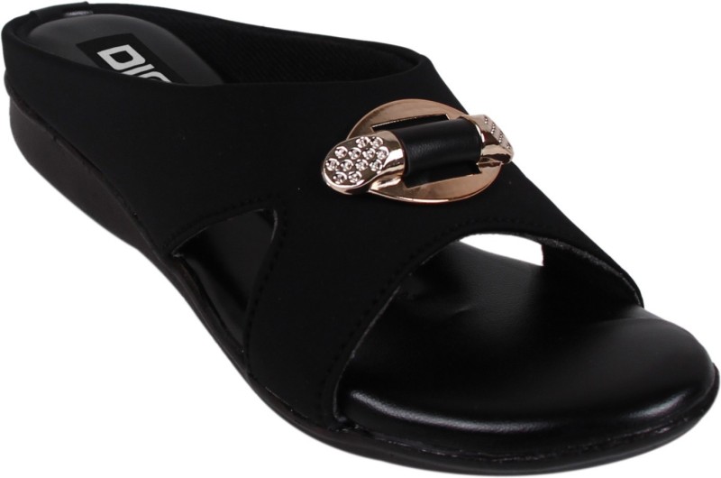 DICY Dicy Casual Flats Sandal For Women Ladies And Girls Black Color...