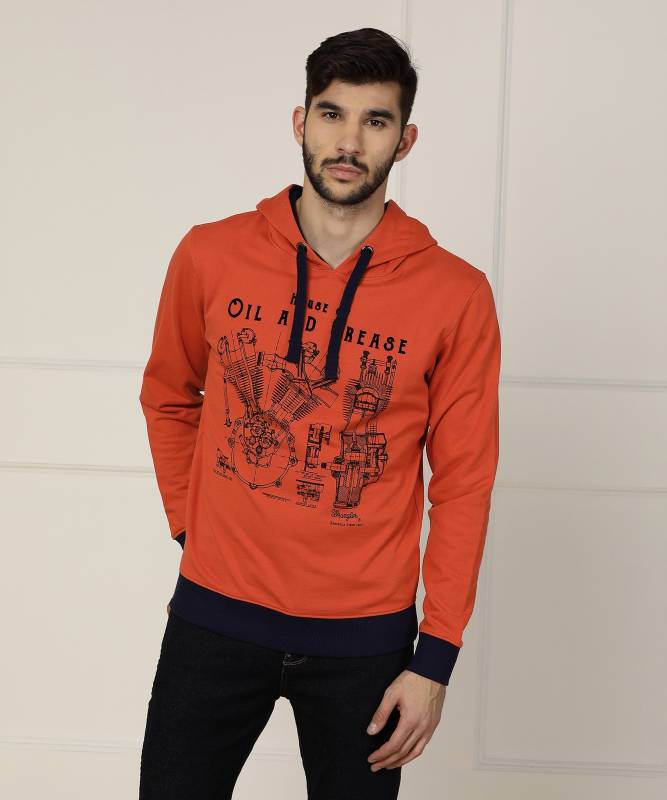 Wrangler Full Sleeve Self Design Men's Sweatshirt