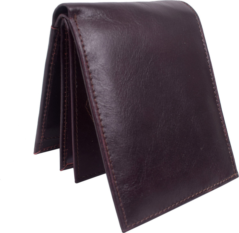 vintage gold Men Brown Genuine Leather Wallet(11 Card Slots)