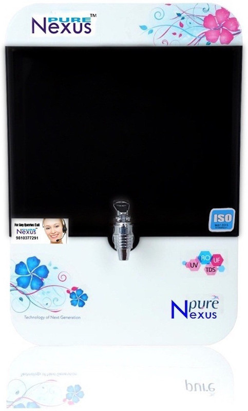 nexus pure PURE LED LIGHT BLACK ALKALINE 10 L RO + UV + UF + TDS Water Purifier(BLACK & WHITE)