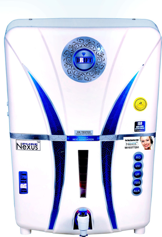nexus pure DRFT 3 ALKALINE 14 L RO + UV + UF + TDS Water Purifier(White)