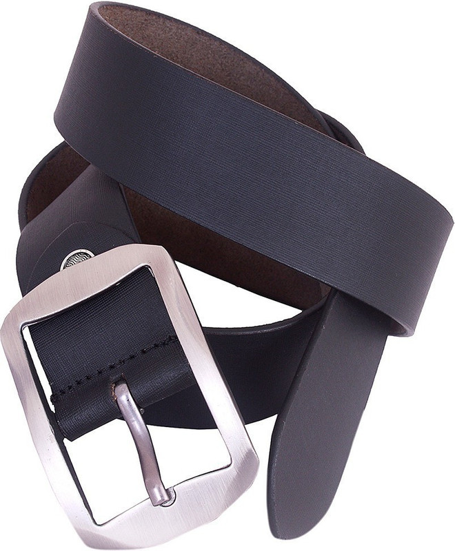 earnam Men Evening, Party, Formal, Casual Black Genuine Leather Belt
