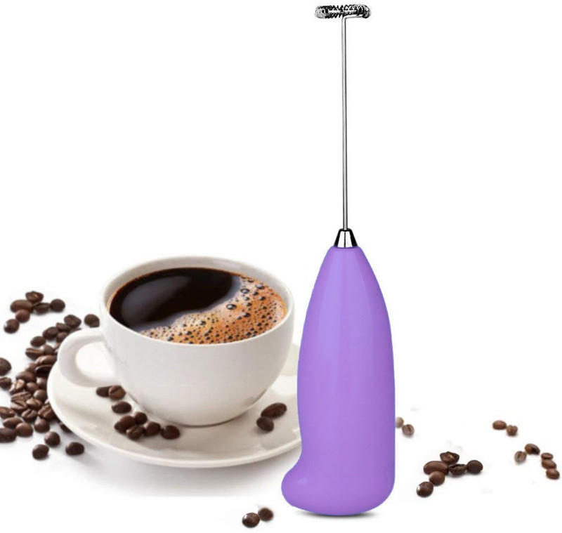 Varshine Mini Handheld Portable Stainless Steel Drink Coffee Milk Electric Mixer Hand Blender, Stand Mixer 9Black) 3 Hand Blender(Purple)