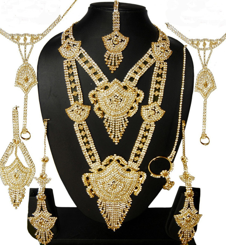 sathiya jewellers Brass Jewel Set(Gold)