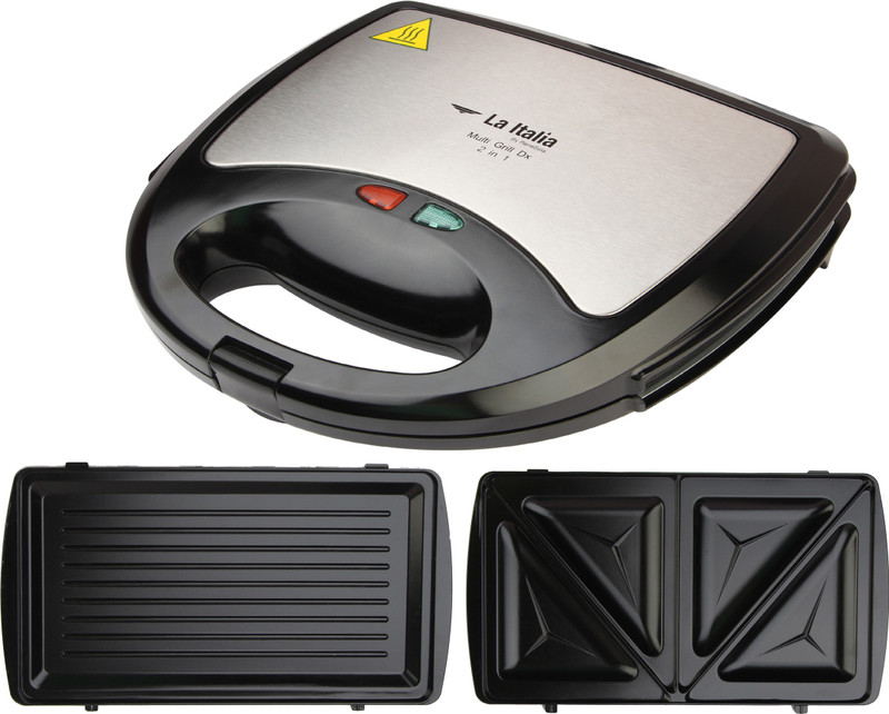 La Italia By Renesola Multi Grill DX 820 Watt 2 In 1 Sandwich And Grill Maker 2 Years (On Site Warranty) Grill(Silver)
