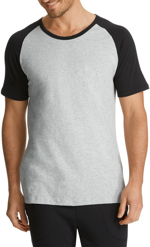 kaizen Solid Men Round or Crew Grey, Black T-Shirt