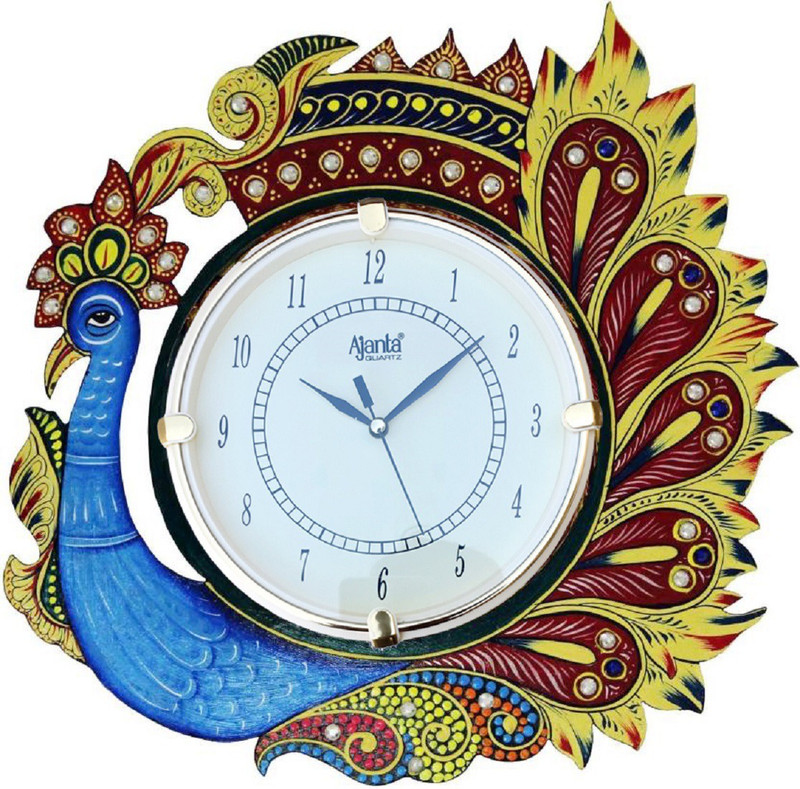 Ajanta Analog 12 inch X 12 inch Wall Clock(Multicolor, With Glass)