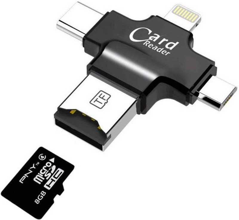 Buy Genuine  4 in 1 Multi-functional TF Card Reader  Card Reader(Multicolor)