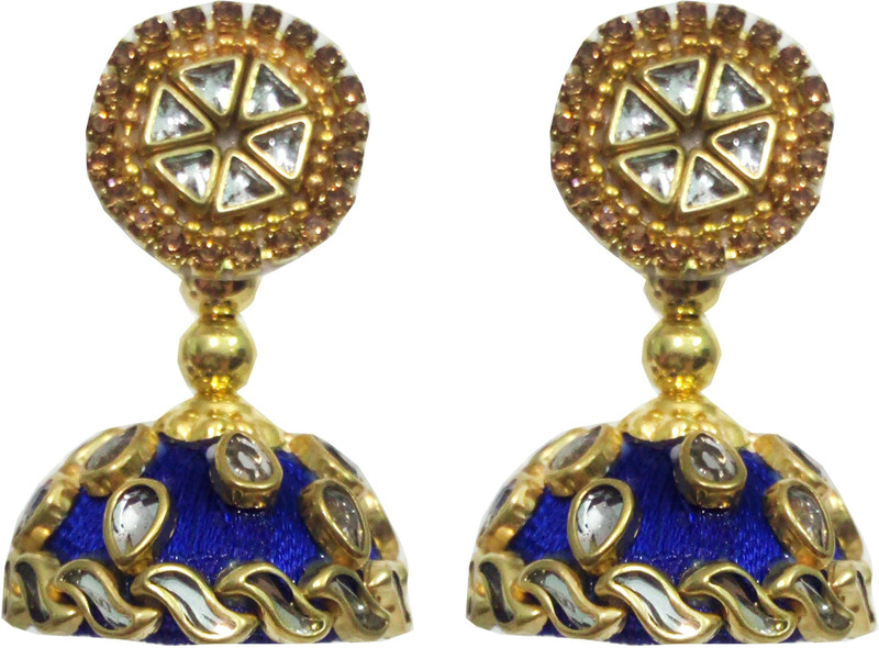 blue jays hub Blue jays hub silk thread and kundan ear rings for women/girls Beads Silk Dori Jhumki Earring