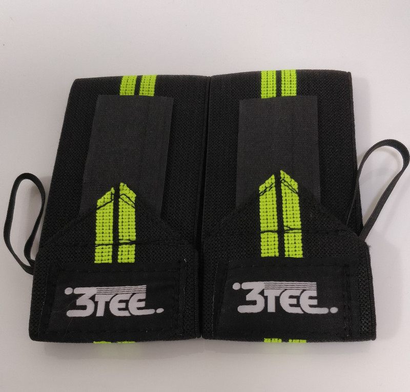 3tee HEAVY LIFTING WRIST Fitness Band(Black, Pack of 2)