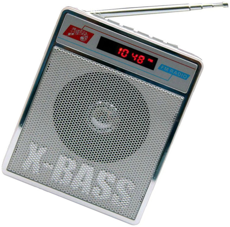 CRETO SL413RM113 Portable Radio FM Supports USB pen-drive, aux memory card FM Radio(Silver White)