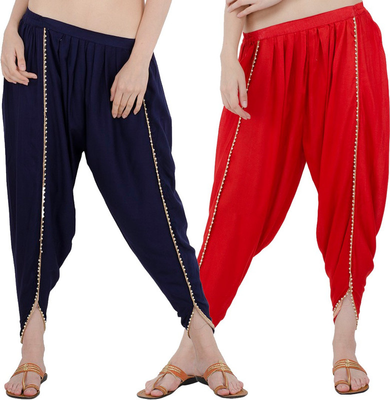 clafoutis Solid Cotton Rayon Blend Women Harem Pants