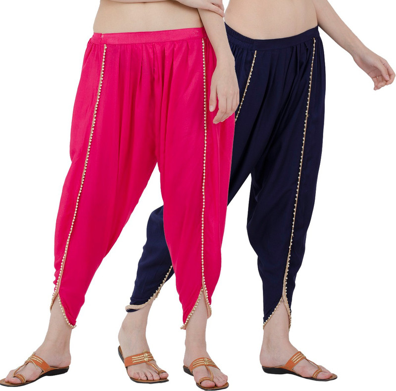 clafoutis Solid Cotton Rayon Blend Women Harem Pants