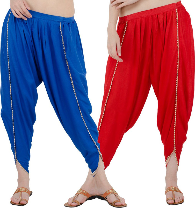 clafoutis Solid Cotton Rayon Blend Women Harem Pants