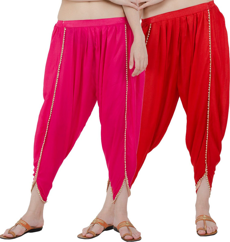 clafoutis Solid Cotton Rayon Blend Women Harem Pants