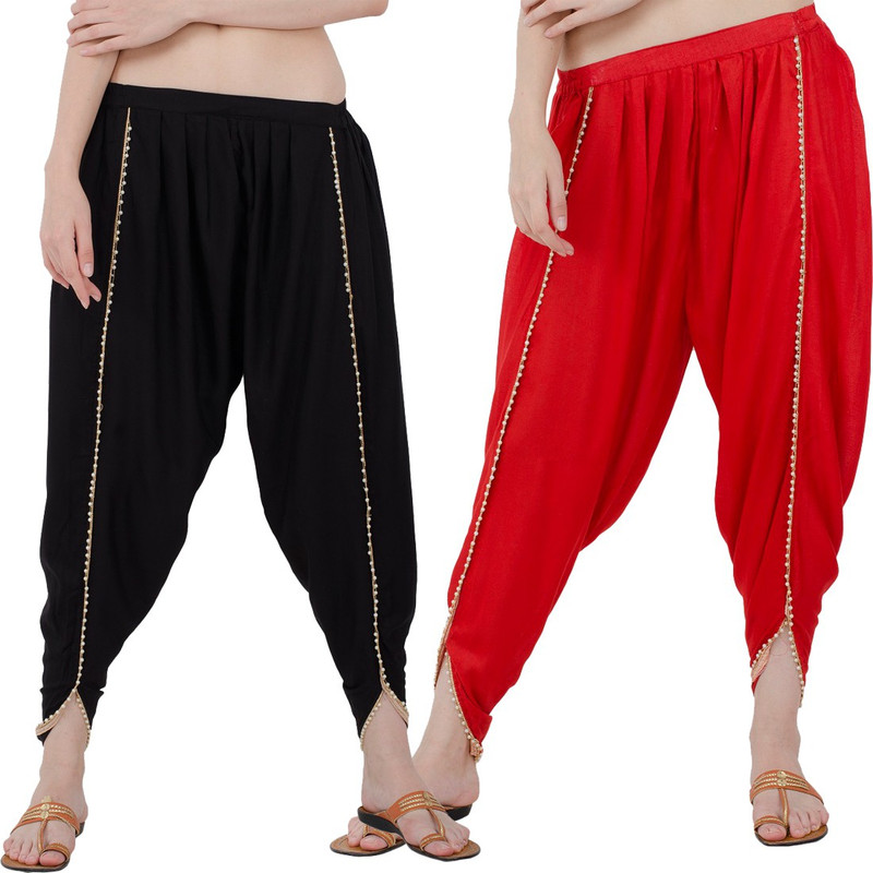 clafoutis Solid Cotton Rayon Blend Women Harem Pants