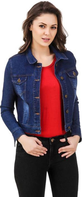 yasmin creations Full Sleeve Solid Women Denim Jacket
