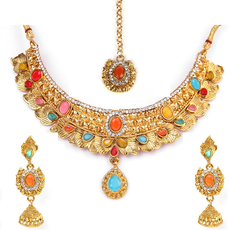 hariomcreations Alloy Jewel Set(Gold)