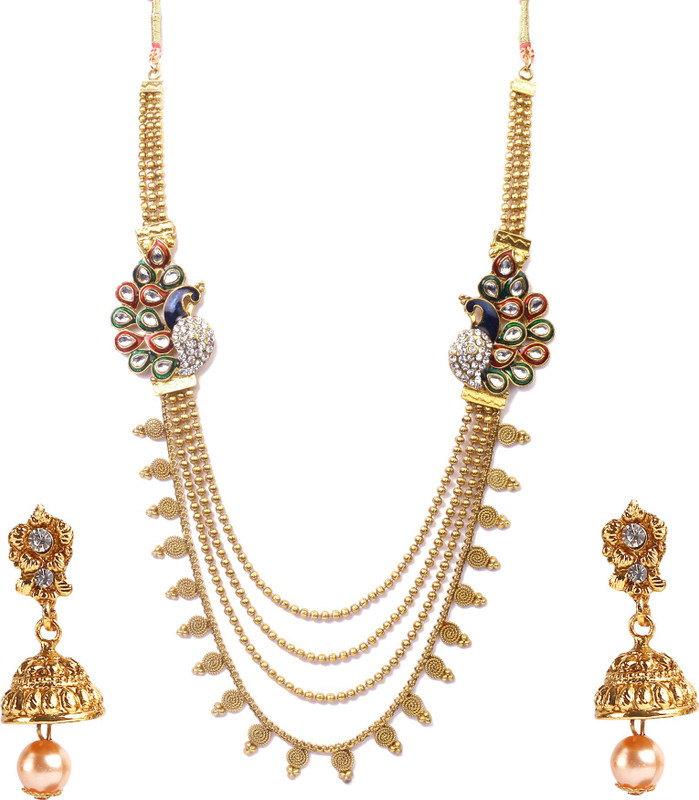 hariomcreations Alloy Jewel Set(Gold)
