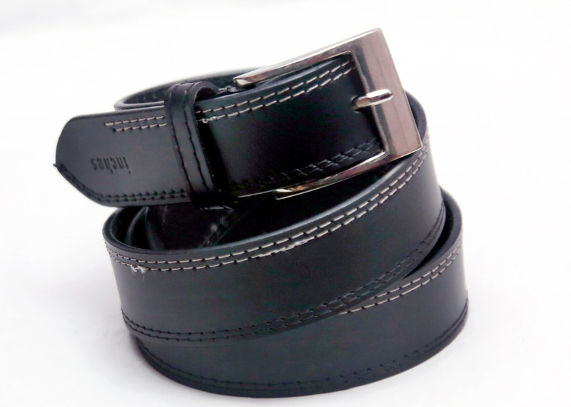 inches pure leather Boys Casual Black Genuine Leather Belt