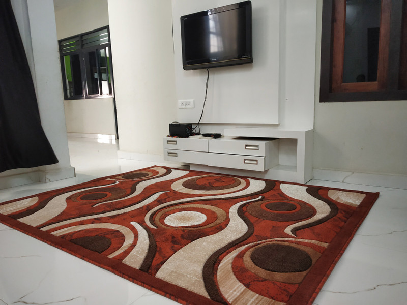 firoz and brothers Red Acrylic Carpet(180 cm  X 235 cm)