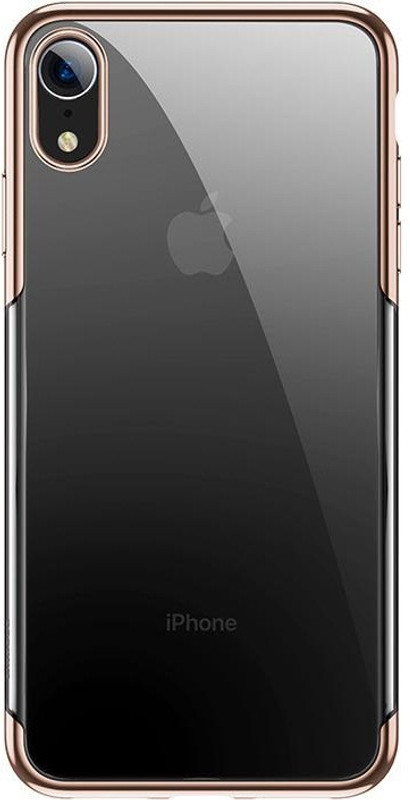 midkart Back Cover for iPhone XS MAX 6.5 Original Baseus Hard Case Transparent with Gold Border Anti Scratch(gold, Shock Proof)