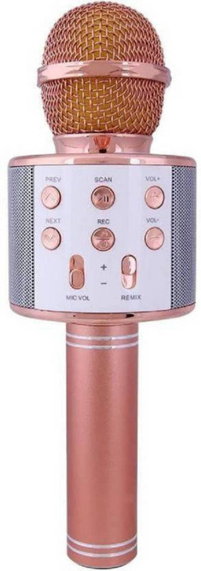 Pop WS-858 Wireless Handheld Bluetooth Mic with Speaker (Bluetooth Speaker) Audio Recording and Karaoke Feature Microphone Handheld(Pink) RS.2999 (80.00% Off) - Flipkart